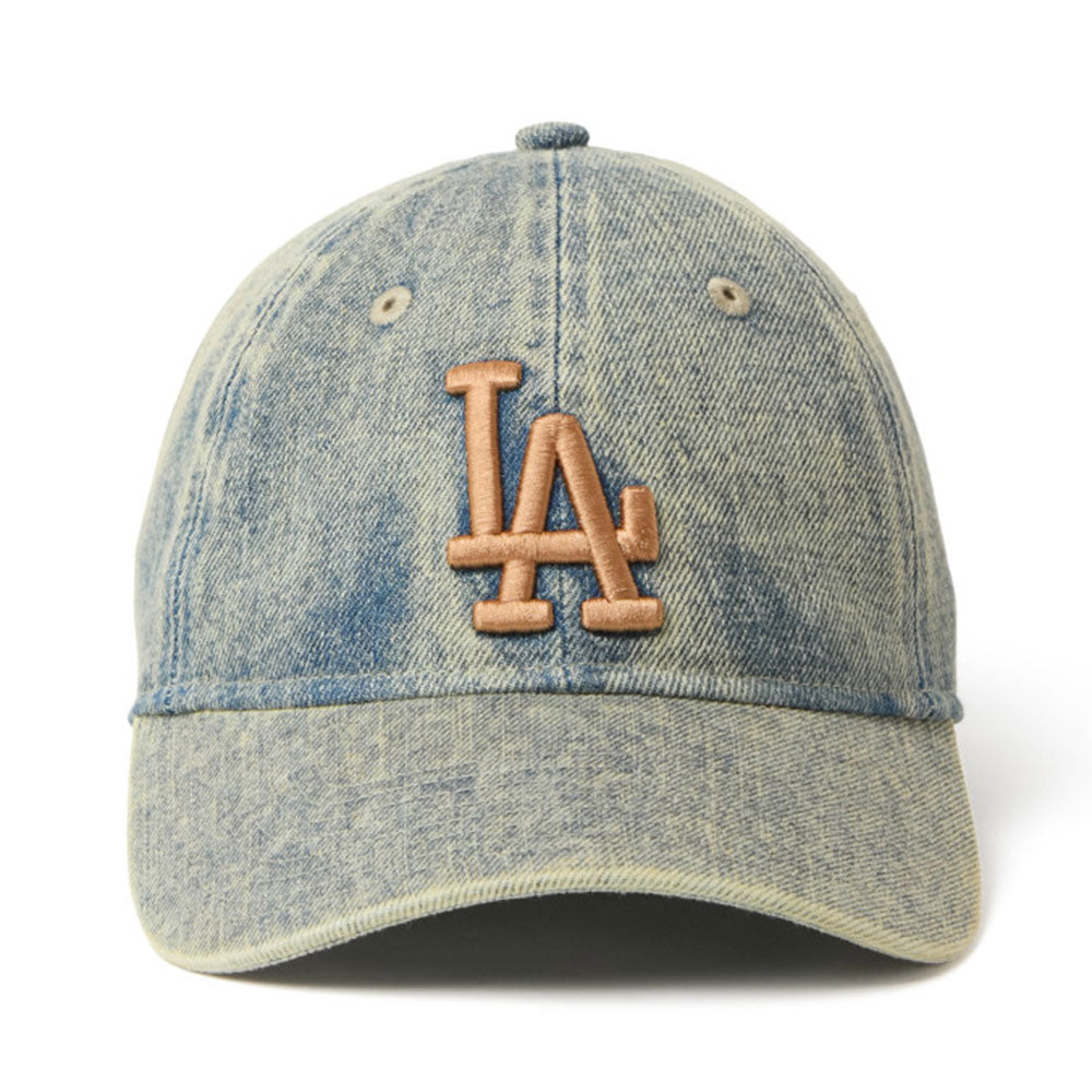 New Era Los Angeles Dodgers Over Dye Denim Navy 9TWENTY Adjustable Cap