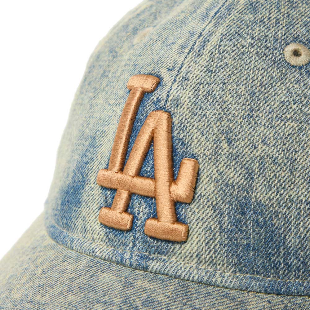 New Era Los Angeles Dodgers Over Dye Denim Navy 9TWENTY Adjustable Cap