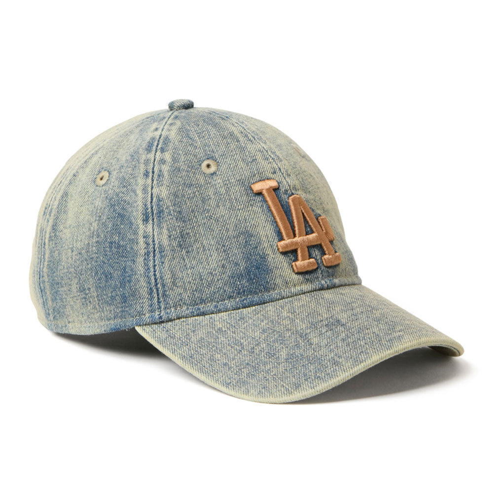 New Era Los Angeles Dodgers Over Dye Denim Navy 9TWENTY Adjustable Cap