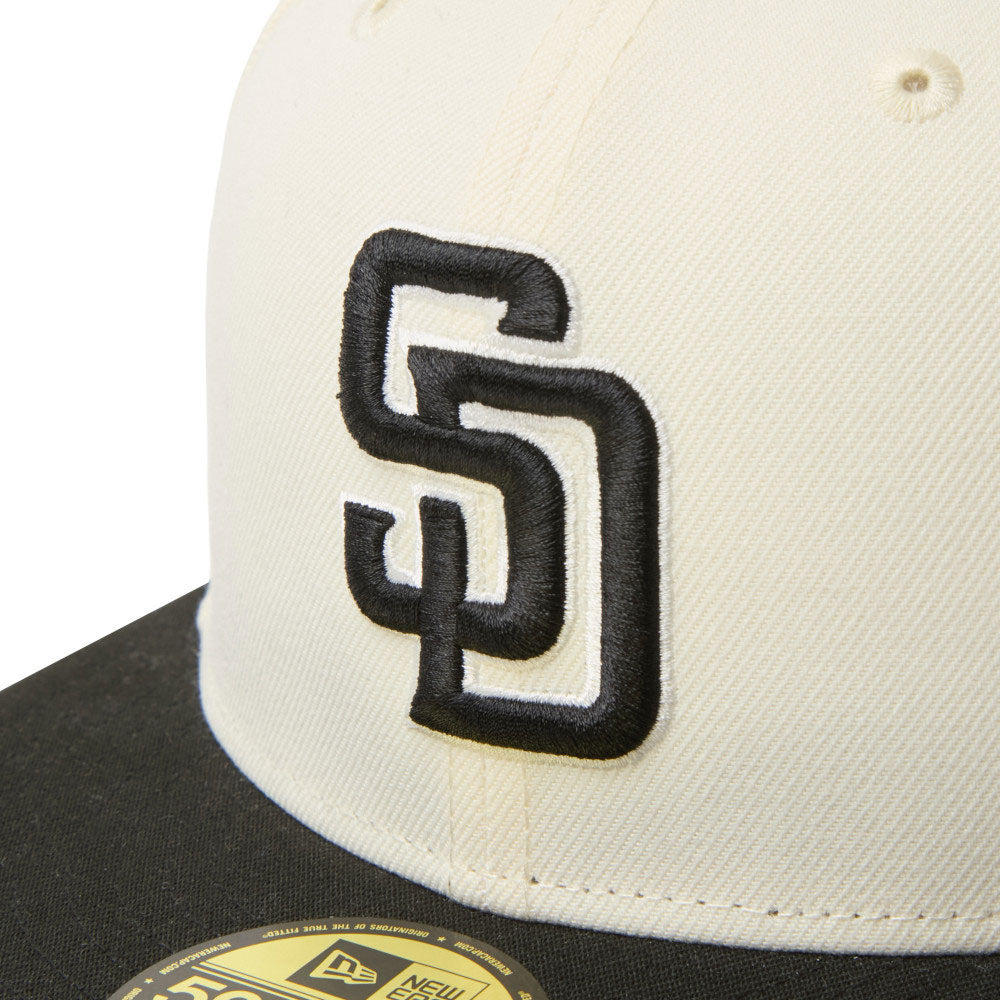 New Era San Diego Padres Two Tone Chrome White Black 59FIFTY Fitted Cap