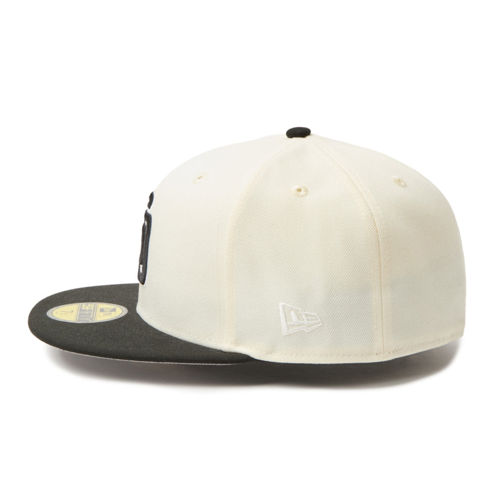 New Era San Diego Padres Two Tone Chrome White Black 59FIFTY Fitted Cap