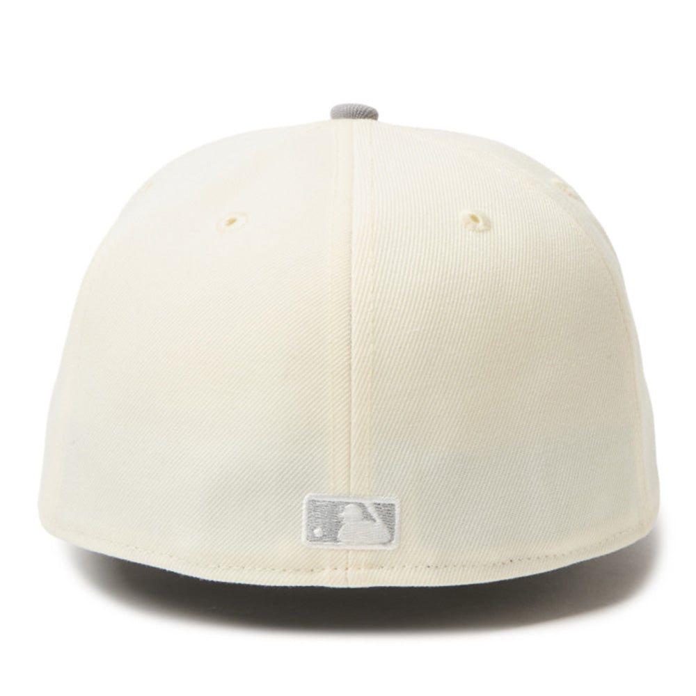 New Era Los Angeles Dodgers Two Tone Chrome White Gray 59FIFTY Fitted Cap