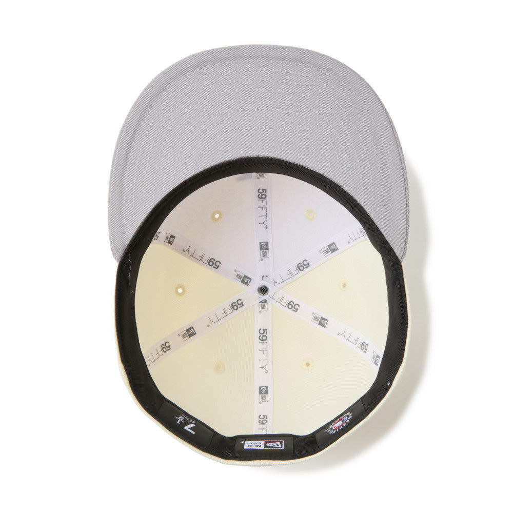 New Era Los Angeles Dodgers Two Tone Chrome White Gray 59FIFTY Fitted Cap