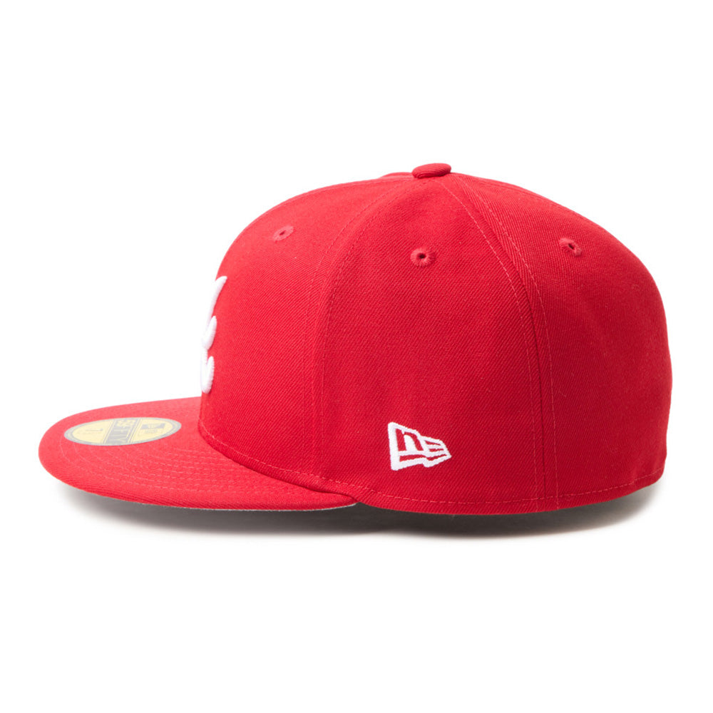 New Era Atlanta Braves MLB Scarlet 59FIFTY Fitted Cap