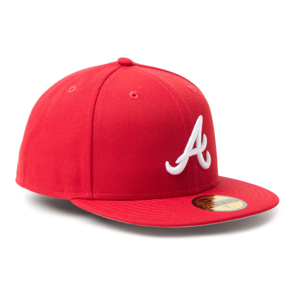 New Era Atlanta Braves MLB Scarlet 59FIFTY Fitted Cap