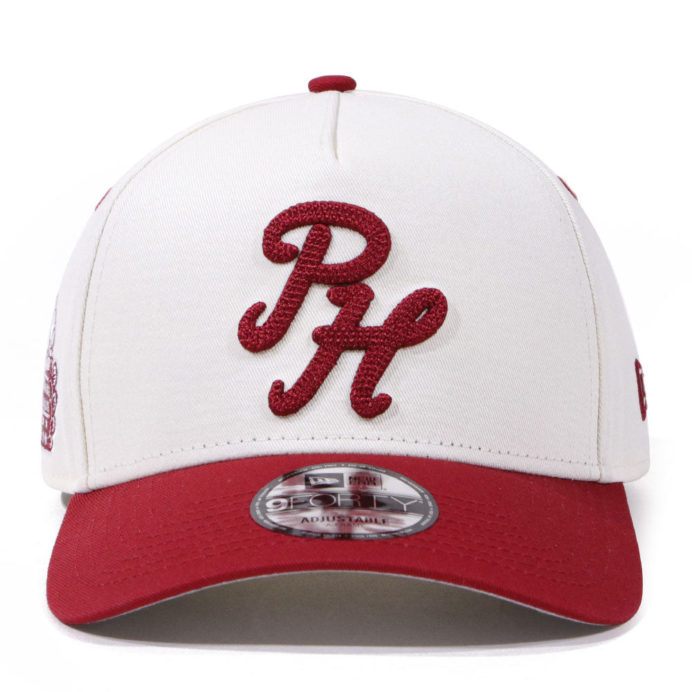 New Era PH Script Independence Day 2026 Two Tone Chrome White and Dark Red 9FORTY Adjustable Cap (PH EXCLUSIVE)