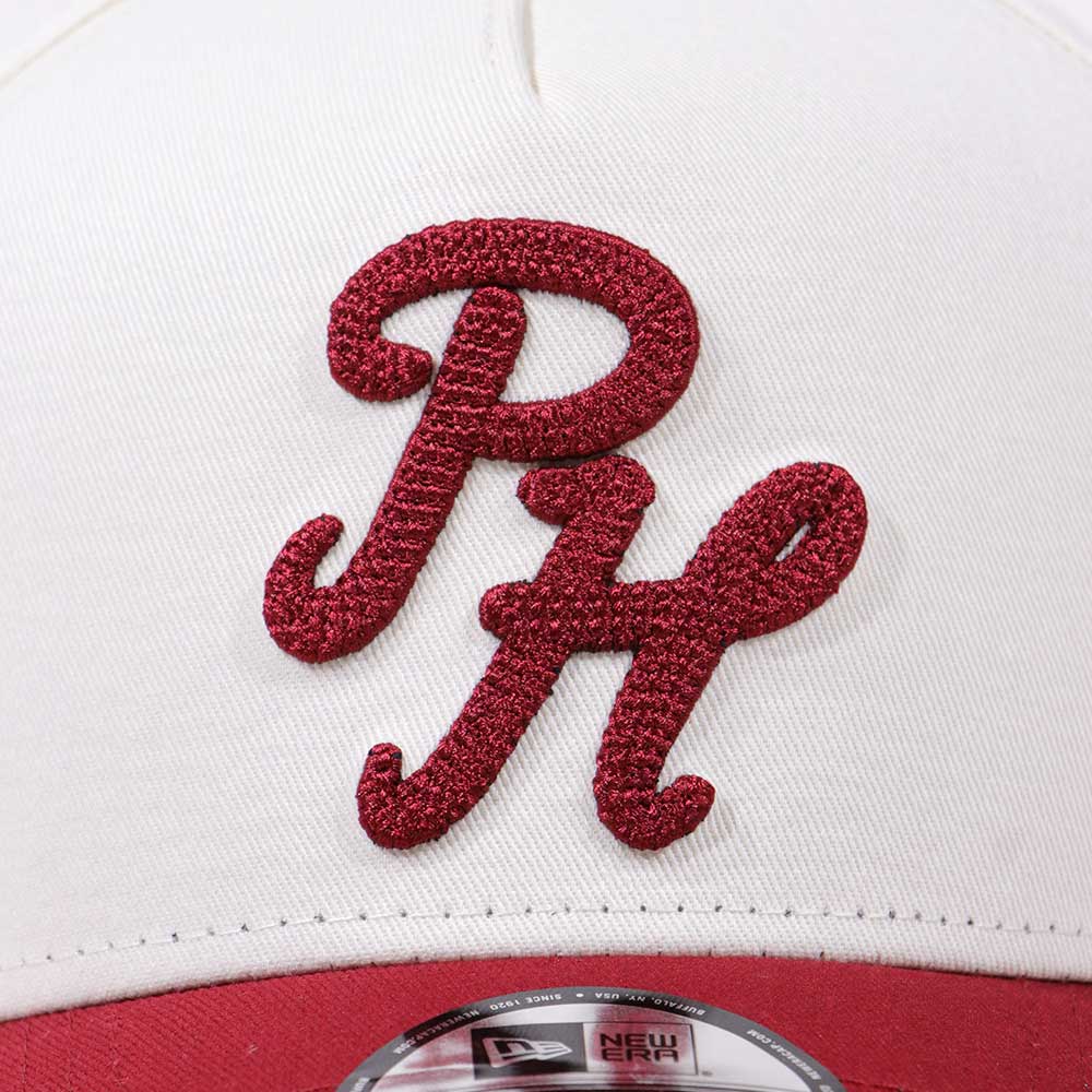New Era PH Script Independence Day 2026 Two Tone Chrome White and Dark Red 9FORTY Adjustable Cap (PH EXCLUSIVE)