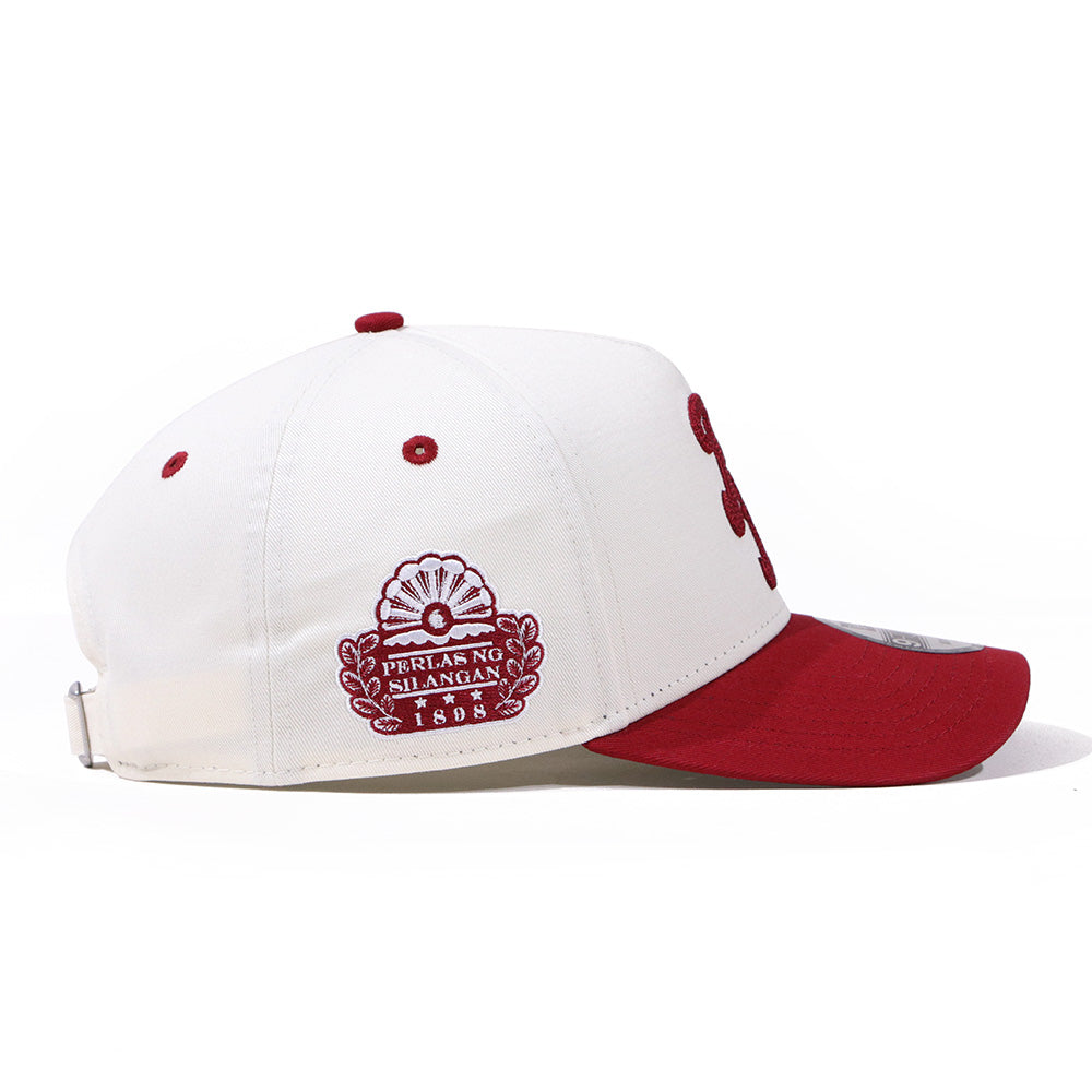 New Era PH Script Independence Day 2026 Two Tone Chrome White and Dark Red 9FORTY Adjustable Cap (PH EXCLUSIVE)