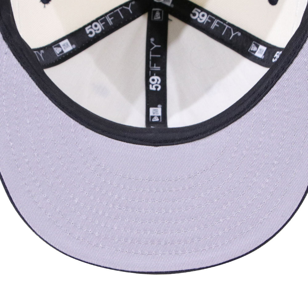 New Era NE Script Independence Day 2026 Two Tone Chrome White and Navy 59FIFTY Fitted Cap (PH EXCLUSIVE)