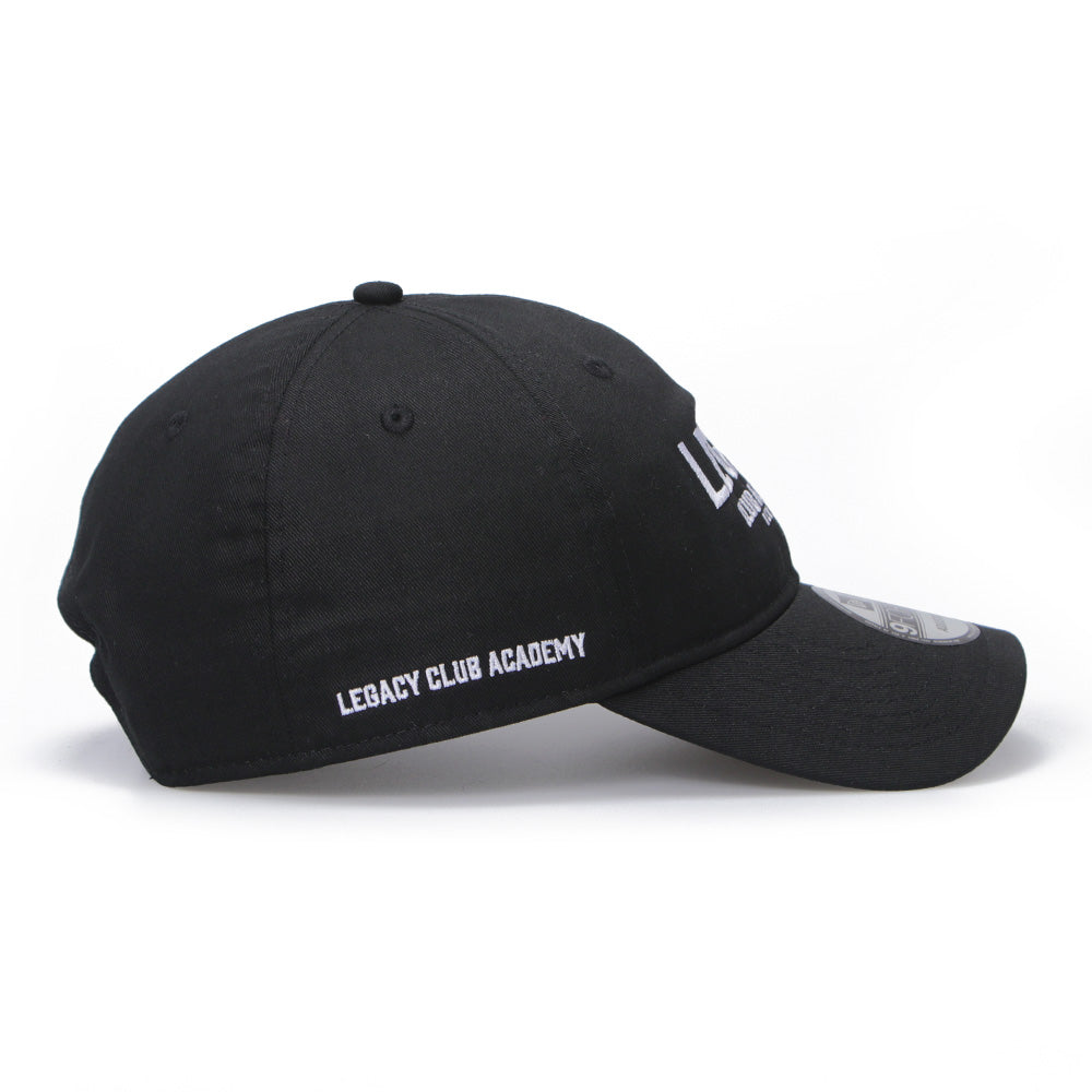 New Era Legacy Club Academy Wordmark Logo Black 9FORTY Adjustable Cap