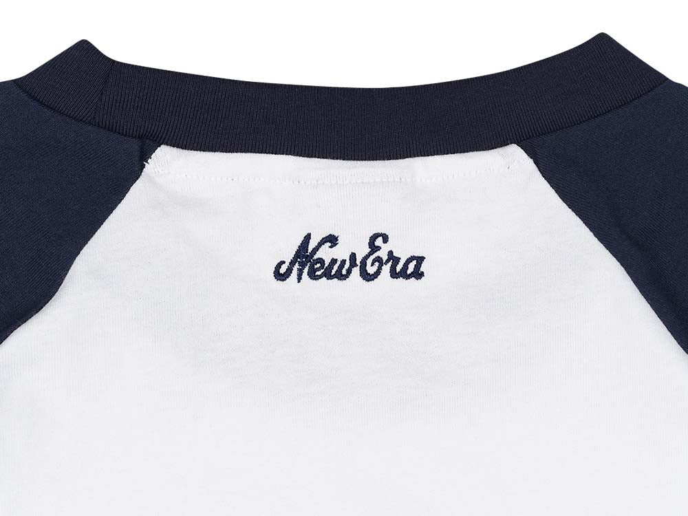 New York Yankees MLB Cooperstown Vintage White Navy Raglan Sleeve Tee