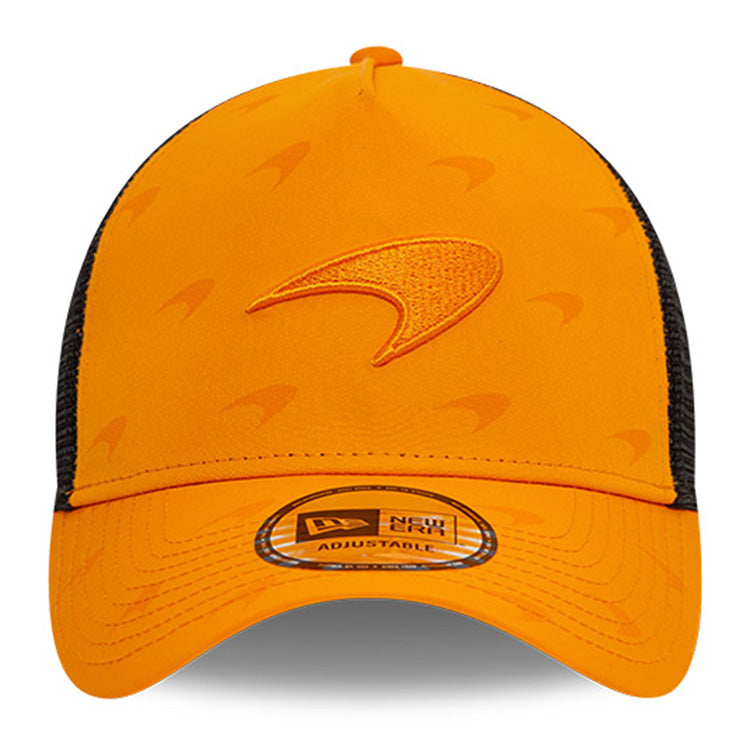 McLaren Formula 1 Team Racing Fan Wear Orange 9FORTY A-Frame Trucker Snapback Cap