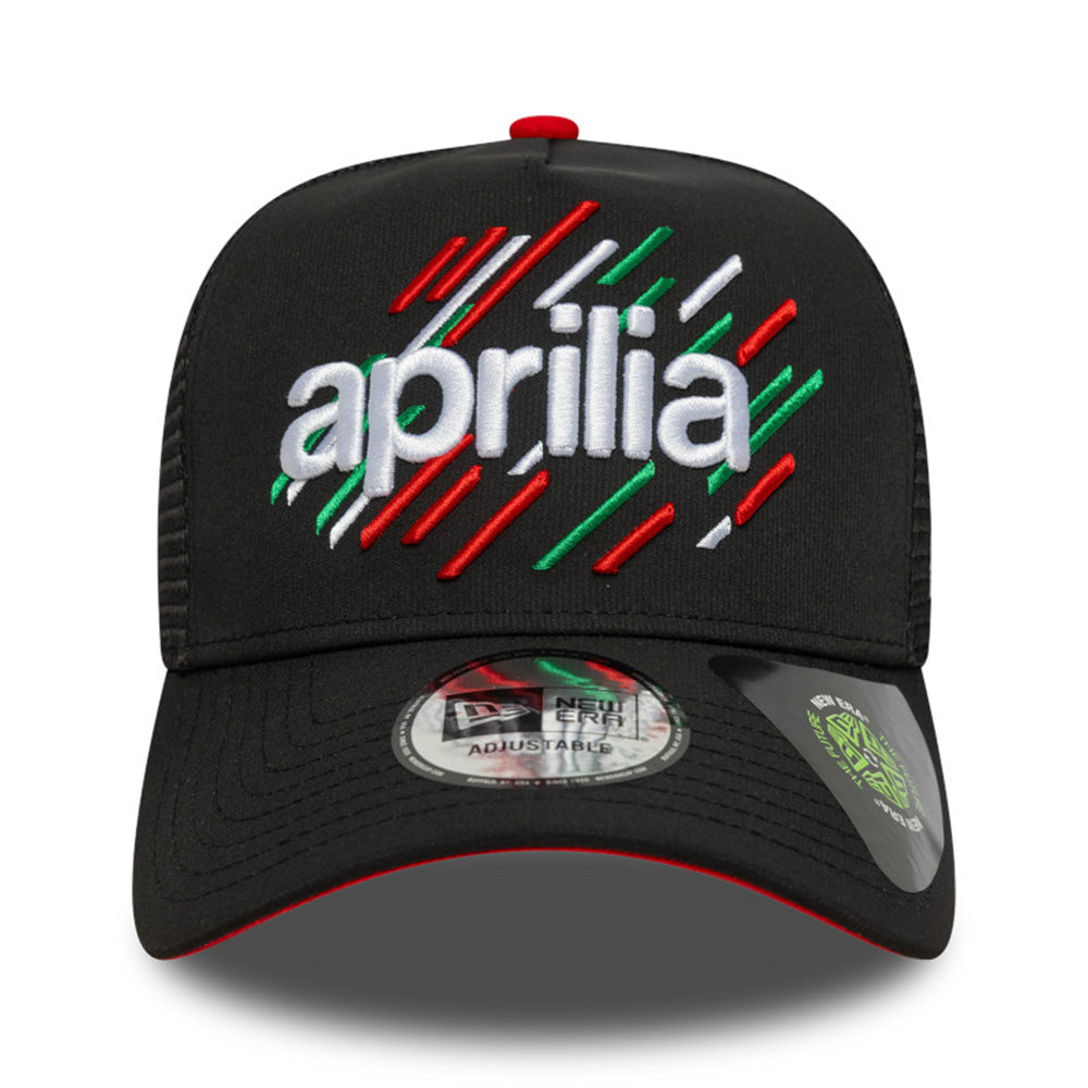 New Era Aprilia Piaggio Essential Print Black 9FORTY E-Frame Snapback Cap
