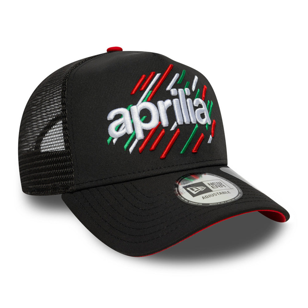 New Era Aprilia Piaggio Essential Print Black 9FORTY E-Frame Snapback Cap