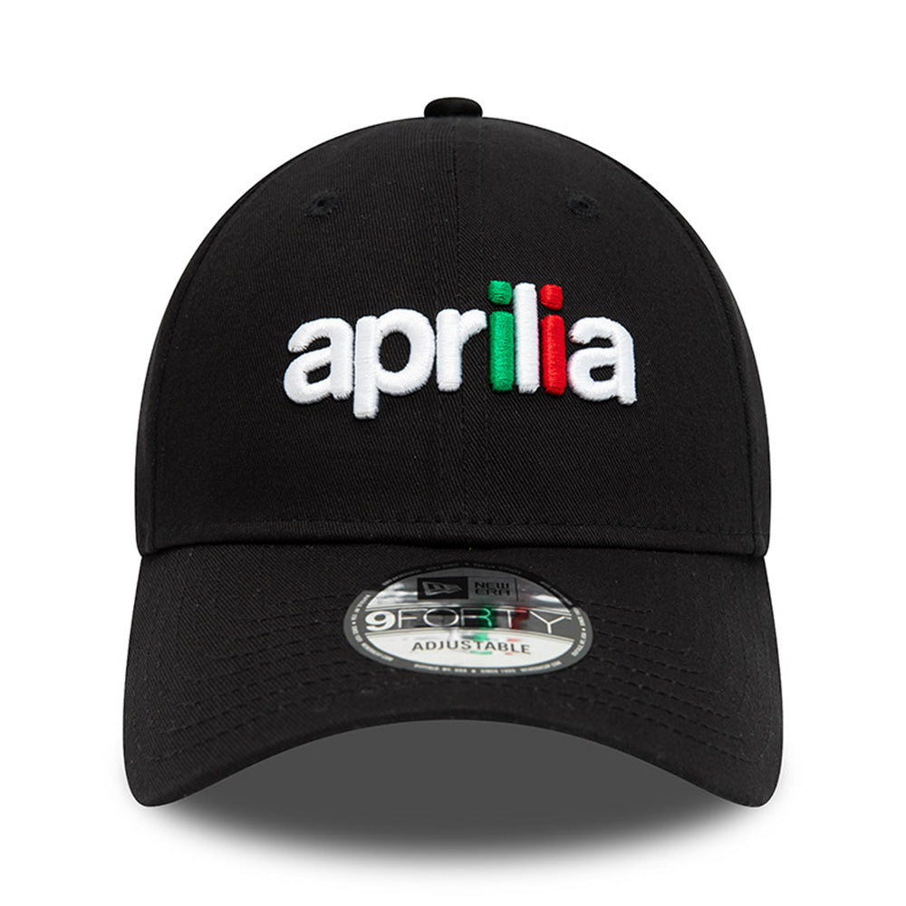 New Era Aprilia Piaggio Essential Black 9FORTY Adjustable Cap