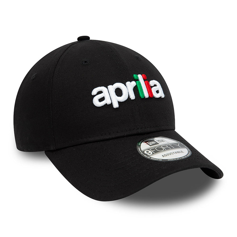 New Era Aprilia Piaggio Essential Black 9FORTY Adjustable Cap