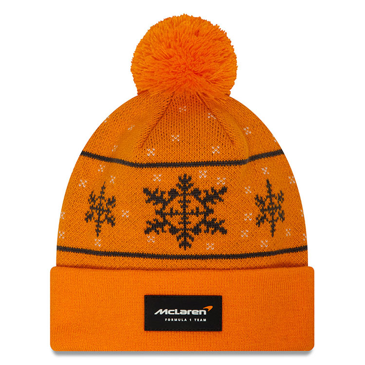 Snowflake McLaren Racing Yellow Beanie Hat