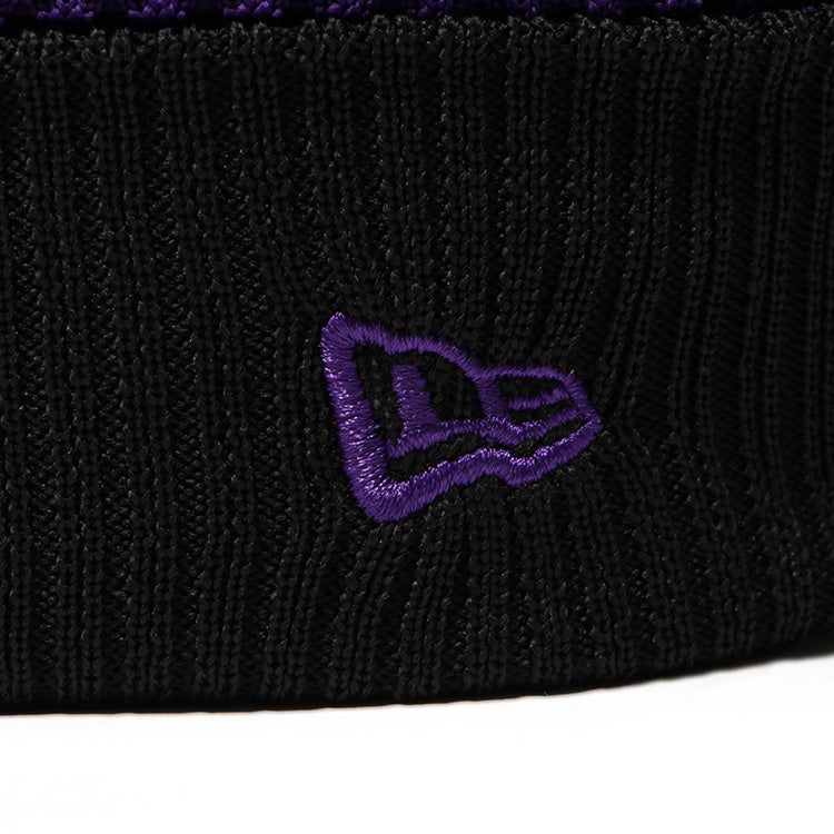 New Era Aprilia Piaggio Wordmark Black Purple Cuff Knit Beanie Hat