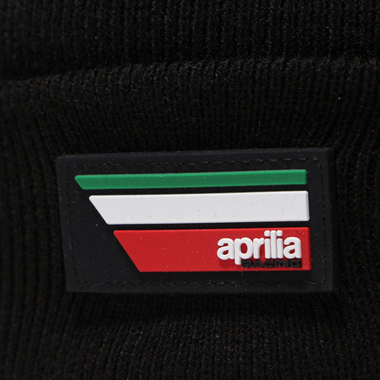 New Era Aprilia Piaggio Tricolour Stripe Black Cuff Knit Beanie Hat