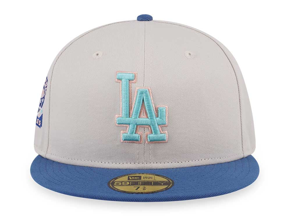 Los Angeles Dodgers MLB Cooperstown Ocean Drive Blue Ivory 59FIFTY Fitted Cap