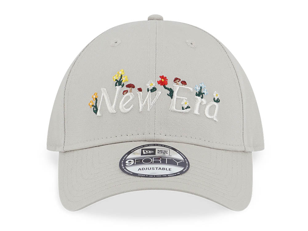 New Era Wordmark Wild Floral Stone 9FORTY Adjustable Cap