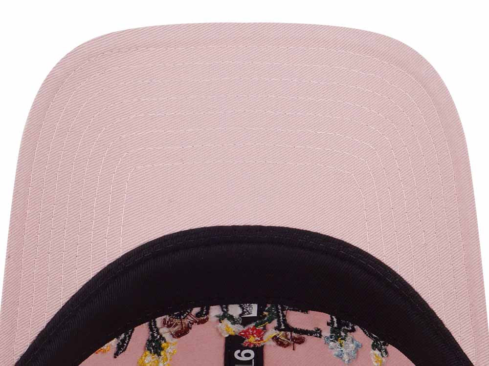 New Era Wordmark Wild Floral Pink Rouge 9TWENTY Adjustable Cap