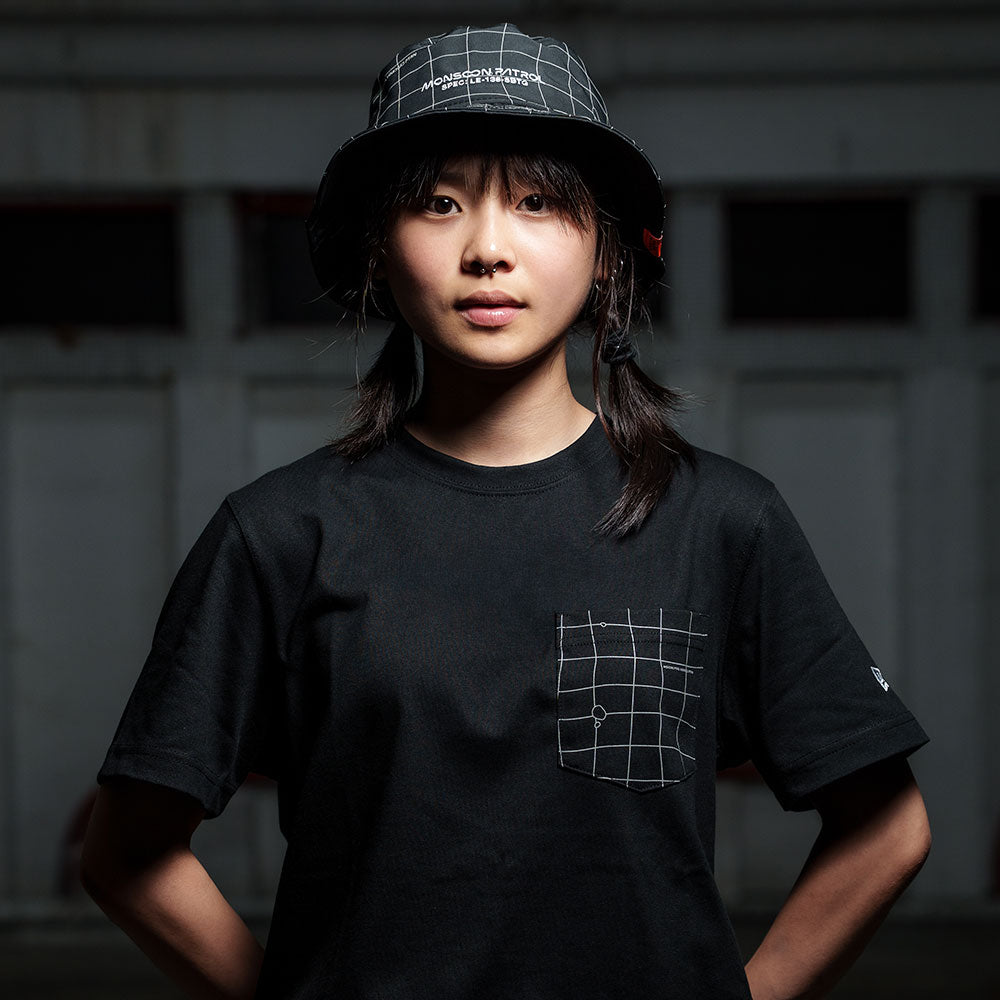 New Era x Monsoon Patrol Black Bucket Hat