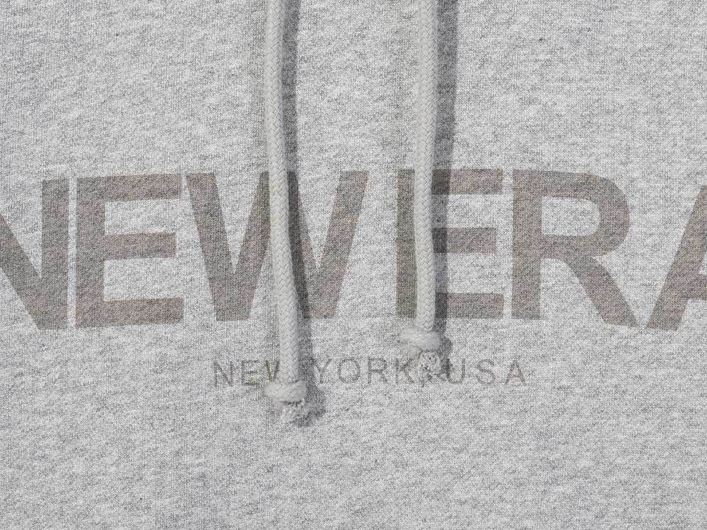 New Era Wordmark Relaxed Essential Gray Pullover Hoodie