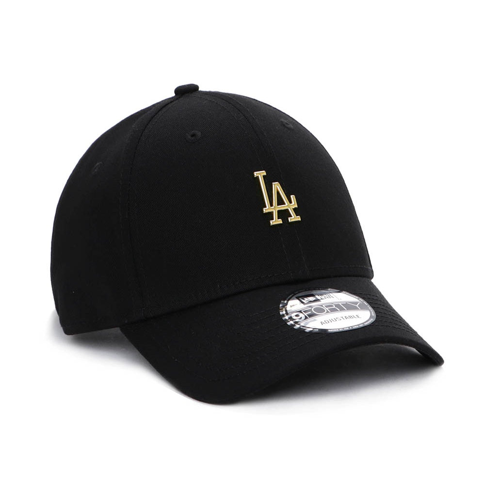 Los Angeles Dodgers MLB Gold Metal Badge Black 9FORTY Cap