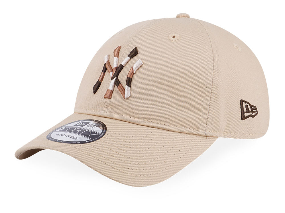 New York Yankees MLB Color Block Oat Milk 9FORTY Unstructured Adjustable Cap