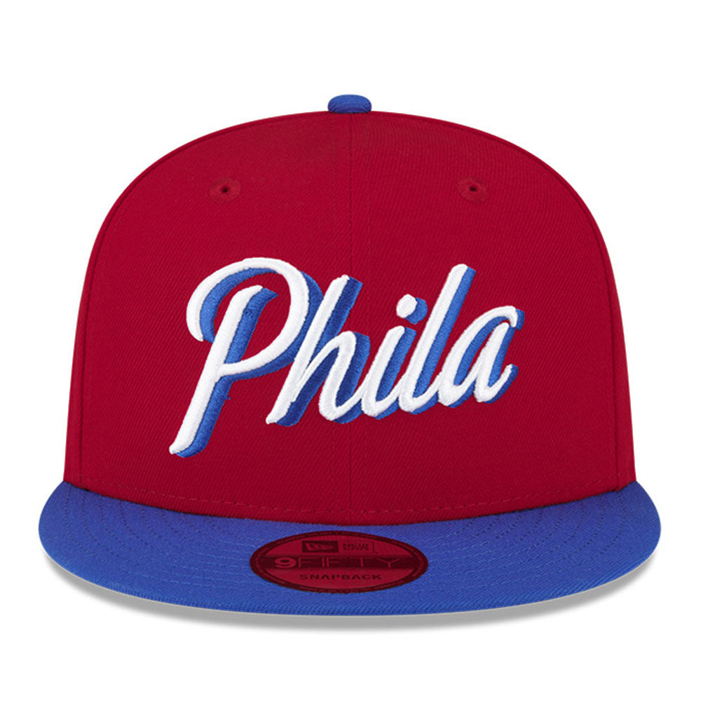 New Era Philadelphia 76ers NBA Statement Red 9FIFTY Snapback Cap