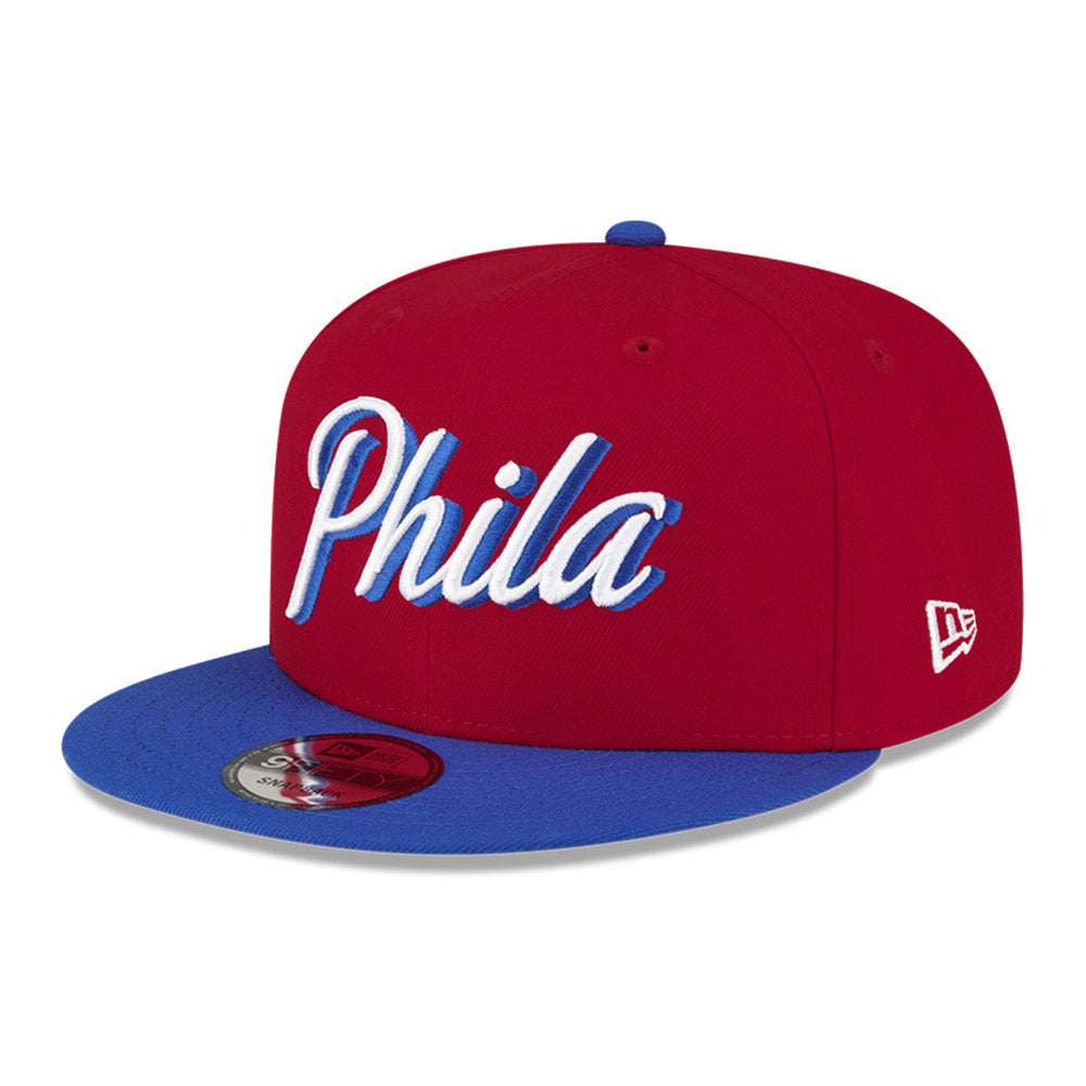 New Era Philadelphia 76ers NBA Statement Red 9FIFTY Snapback Cap