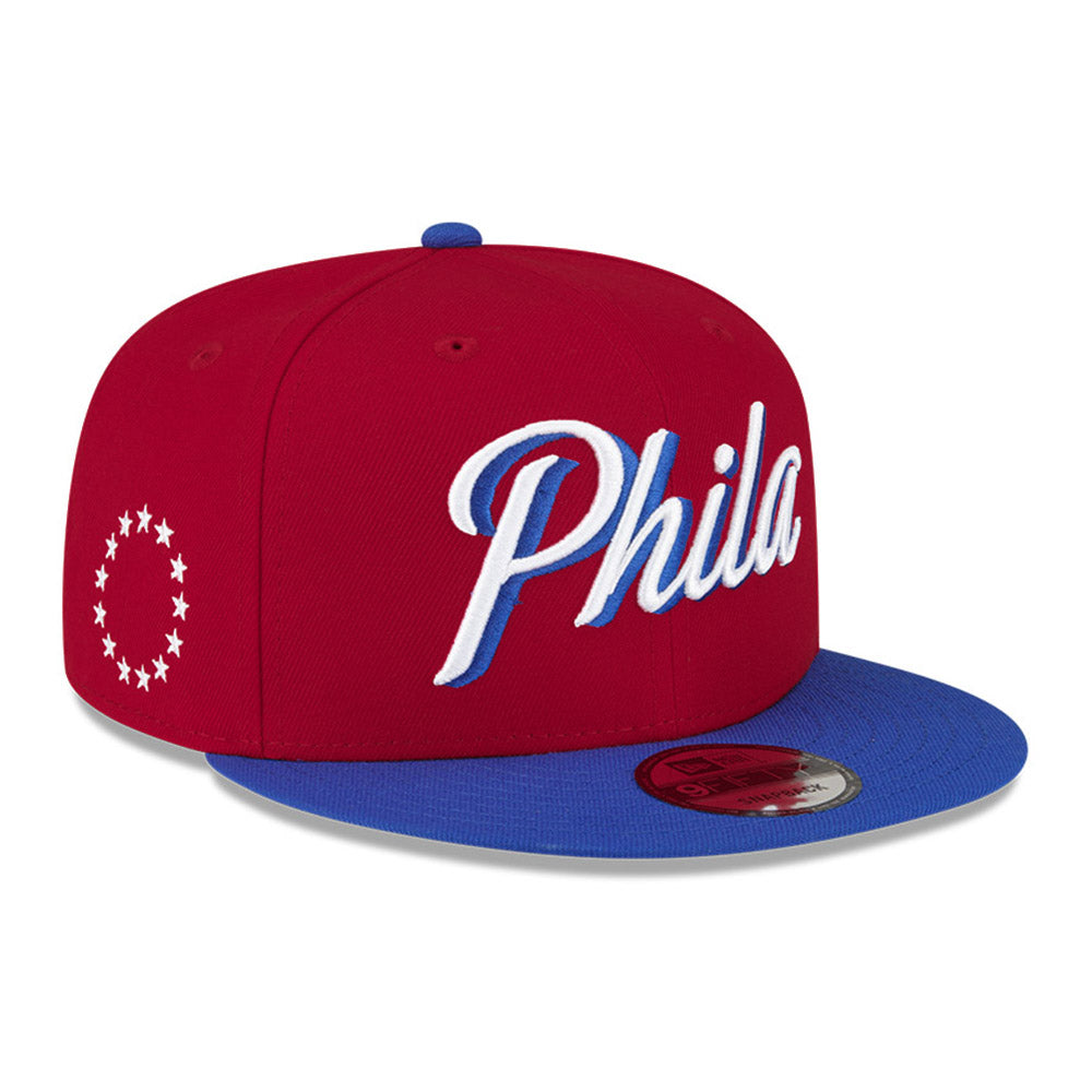 New Era Philadelphia 76ers NBA Statement Red 9FIFTY Snapback Cap