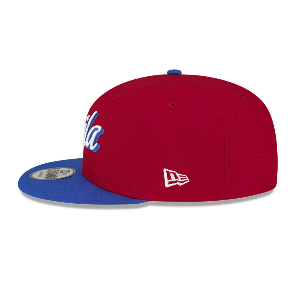 New Era Philadelphia 76ers NBA Statement Red 9FIFTY Snapback Cap