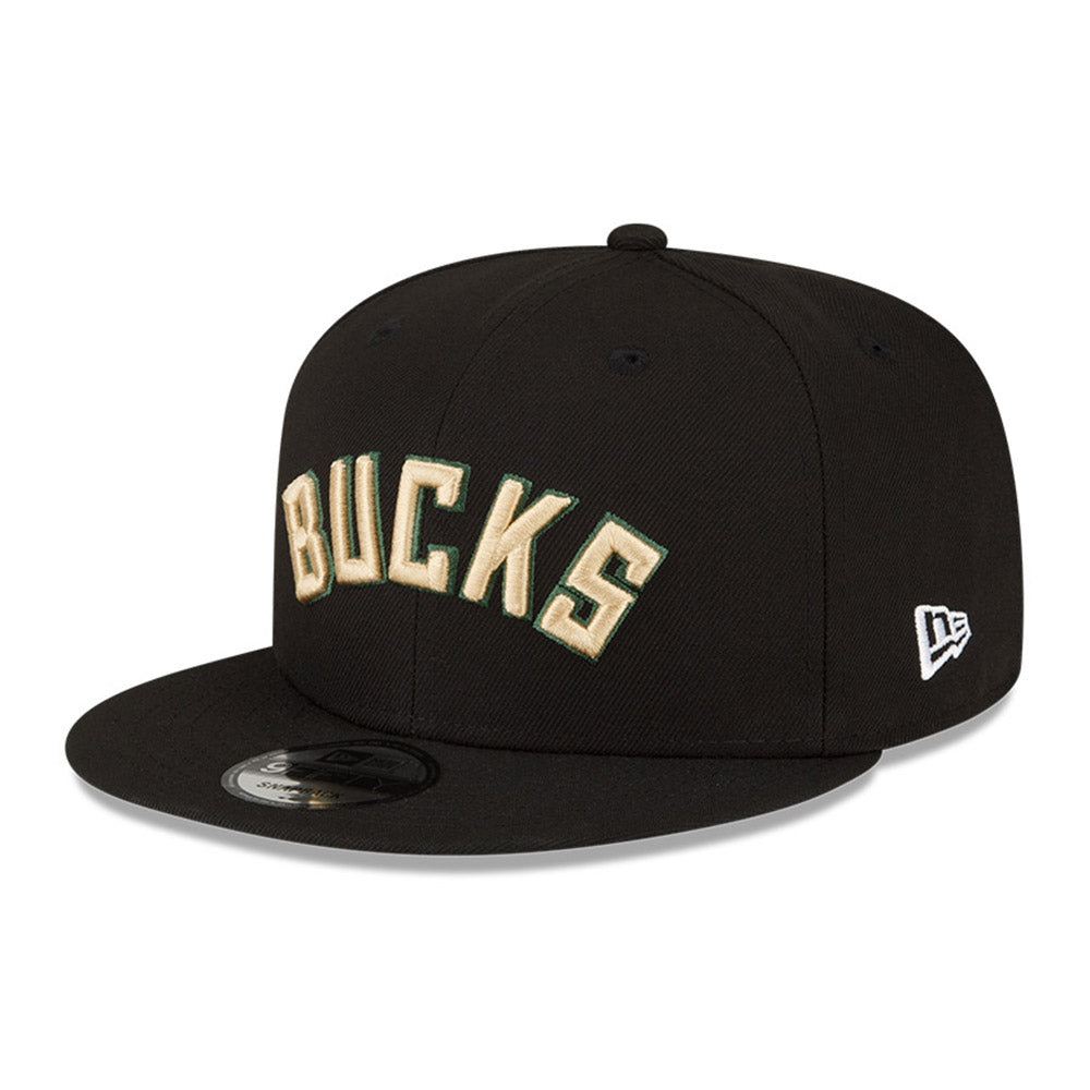 New Era Milwaukee Bucks NBA Statement Black 9FIFTY Snapback Cap