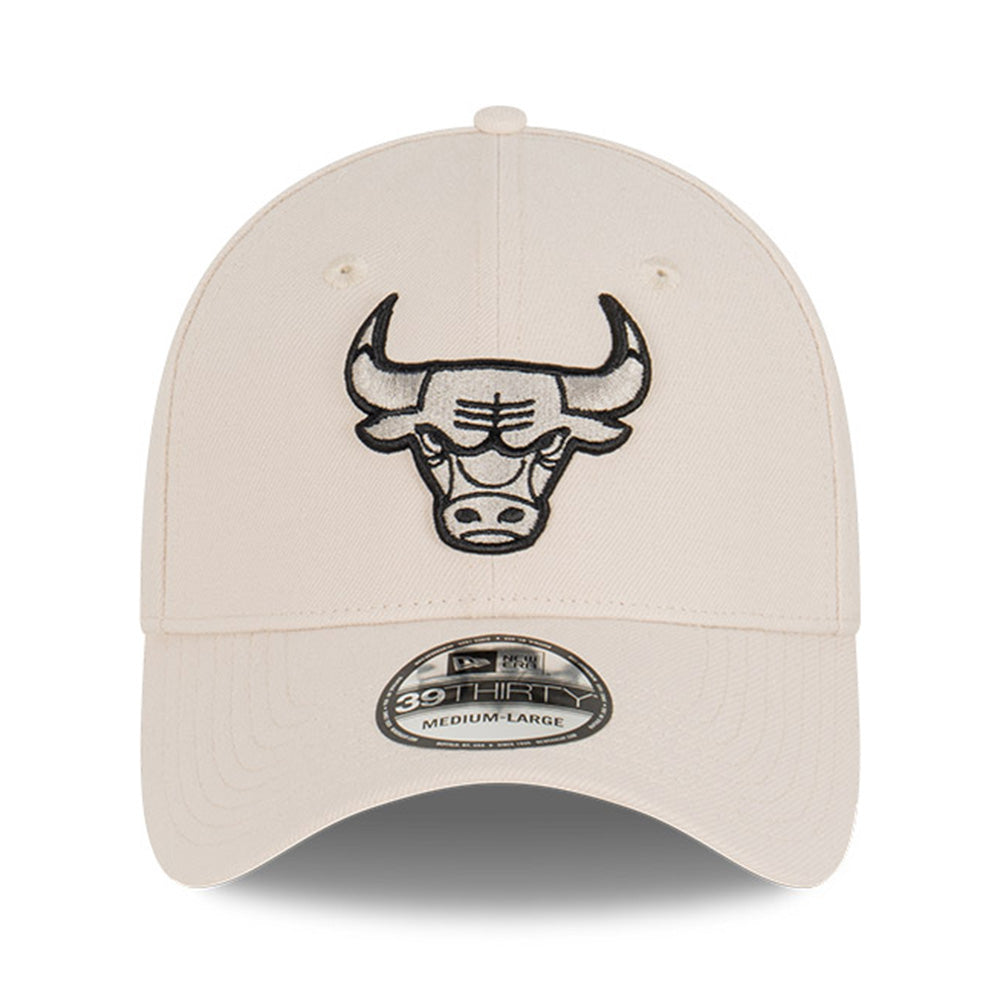New Era Chicago Bulls Stone Grey 39THIRTY Stretch Adjustable Cap