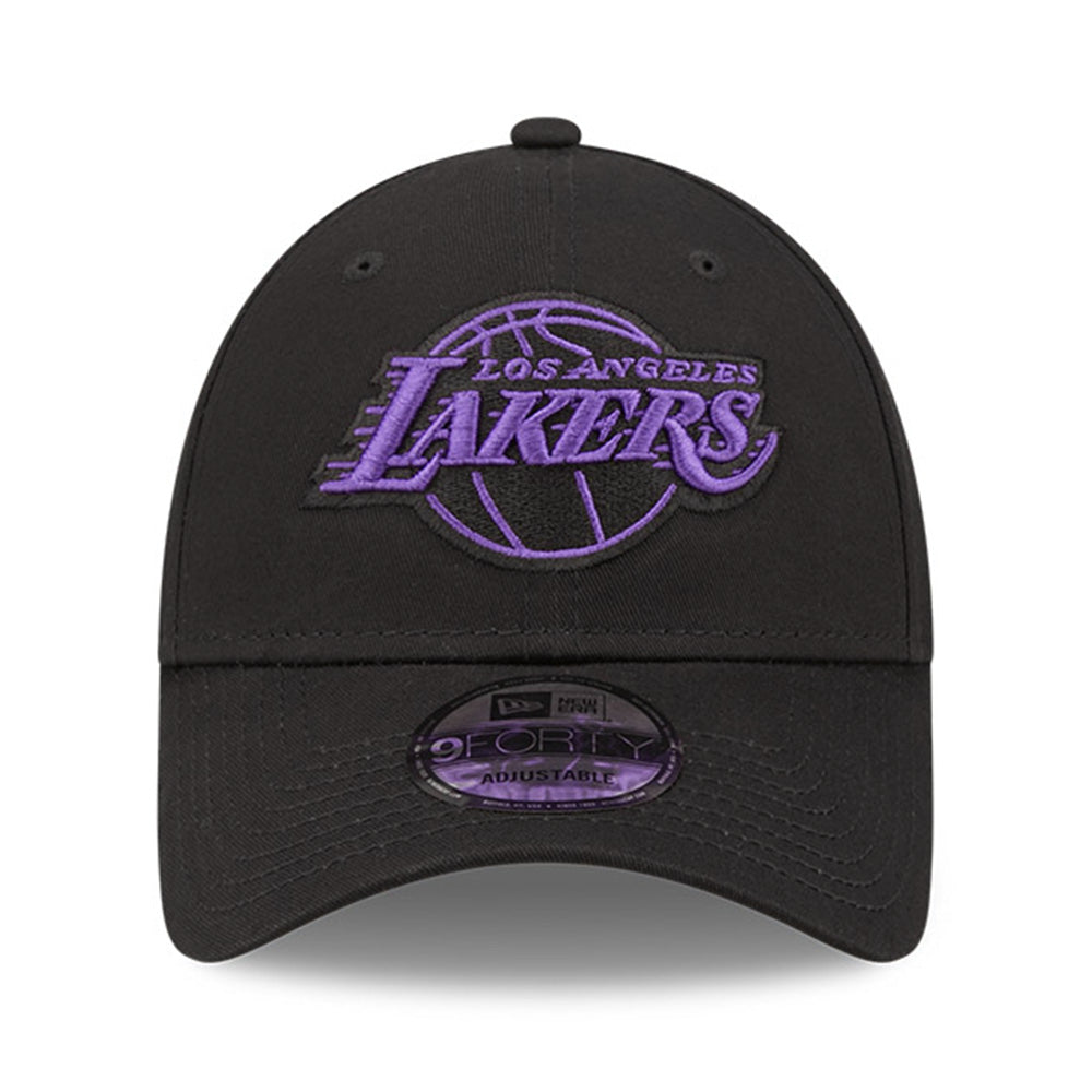 New Era Los Angeles Lakers Neon Outline Black Purple 9FORTY Adjustable Cap