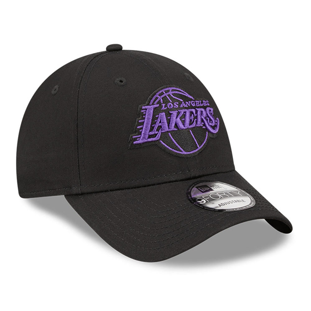 New Era Los Angeles Lakers Neon Outline Black Purple 9FORTY Adjustable Cap