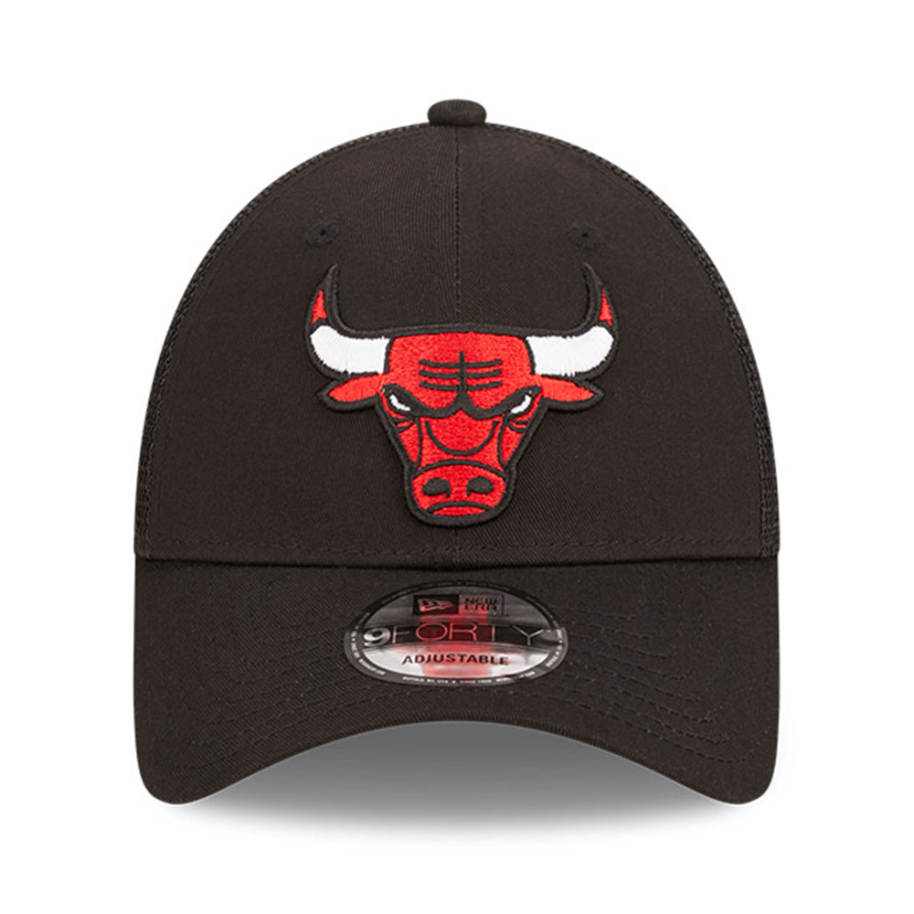 Chicago Bulls NBA Home Field Black 9FORTY Trucker Adjustable Cap