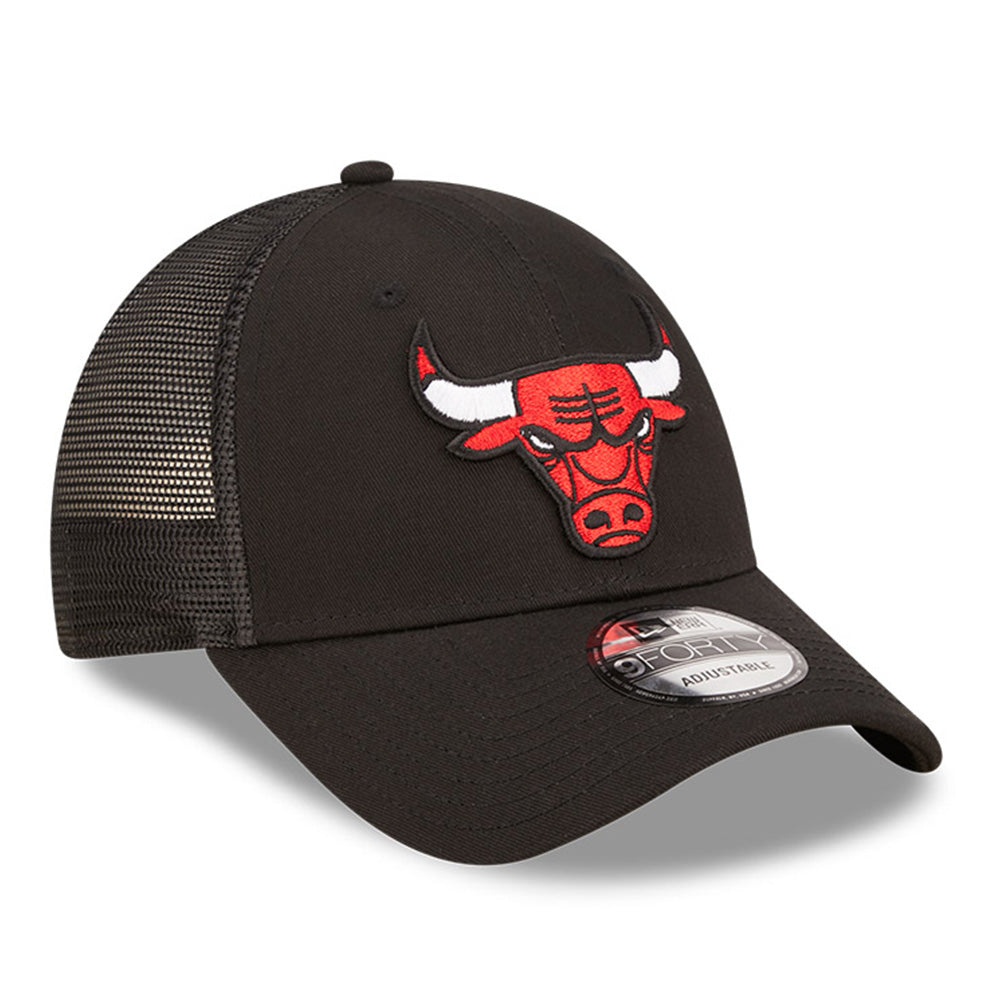 Chicago Bulls NBA Home Field Black 9FORTY Trucker Adjustable Cap