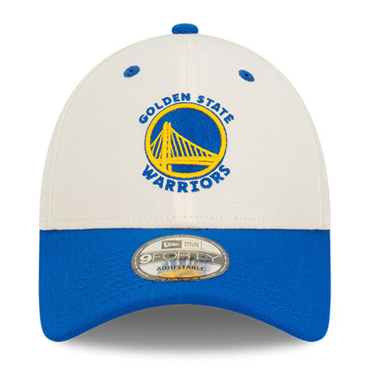 Golden State Warriors NBA Chrome OTC White 9FORTY Snapback Adjustable Cap