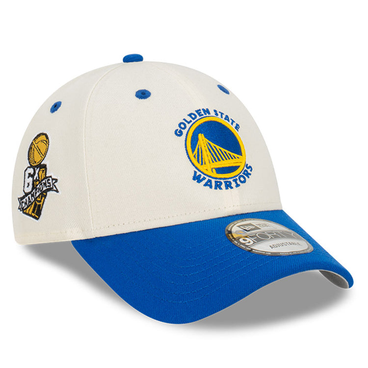 Golden State Warriors NBA Chrome OTC White 9FORTY Snapback Adjustable Cap