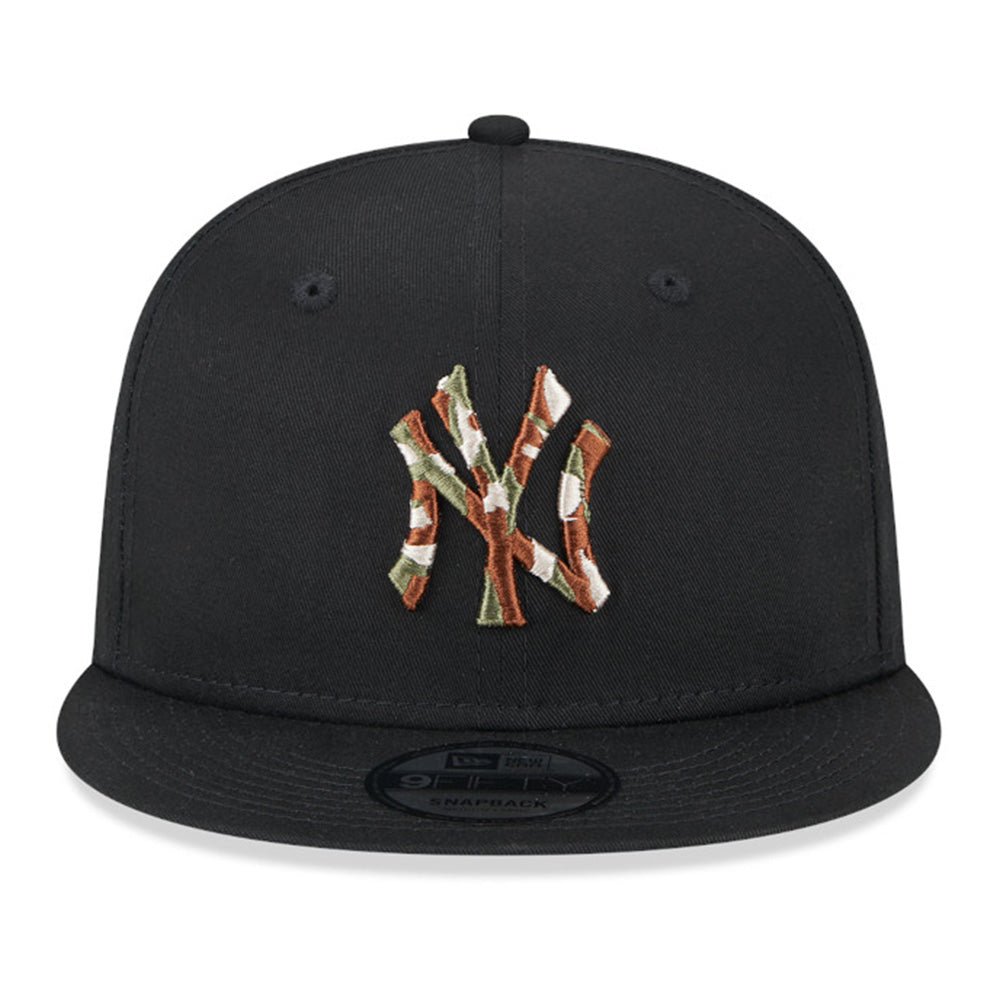 New York Yankees Seasonal Infill Black Brown 9FIFTY Snapback Cap