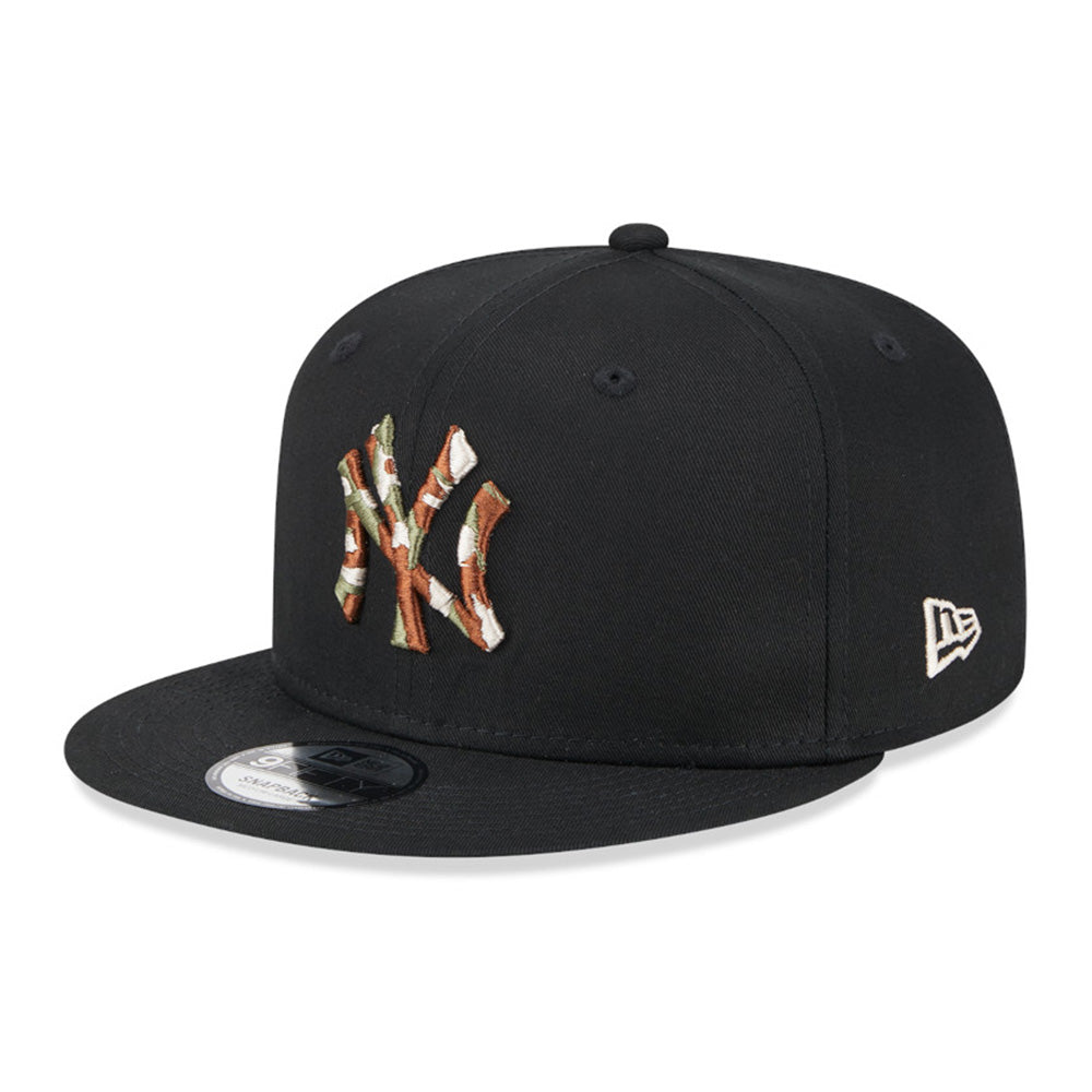 New York Yankees Seasonal Infill Black Brown 9FIFTY Snapback Cap