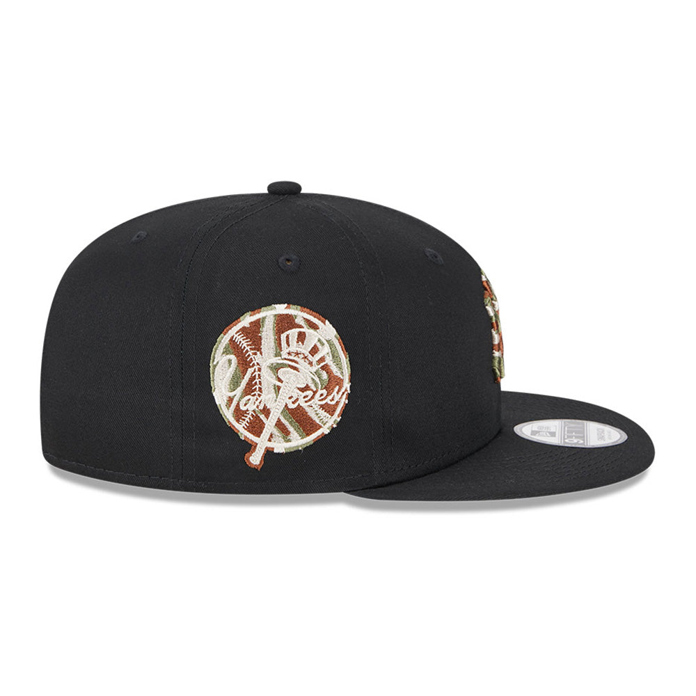 New York Yankees Seasonal Infill Black Brown 9FIFTY Snapback Cap