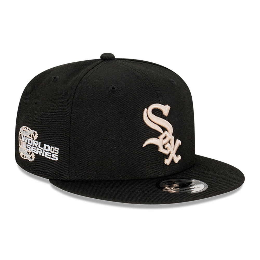 New Era Chicago White Sox Stone World Series Black 9FIFTY Snapback Cap