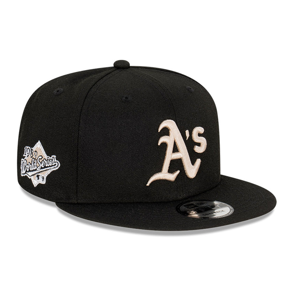 New Era Oakland Athletics Stone World Series Black 9FIFTY Snapback Cap