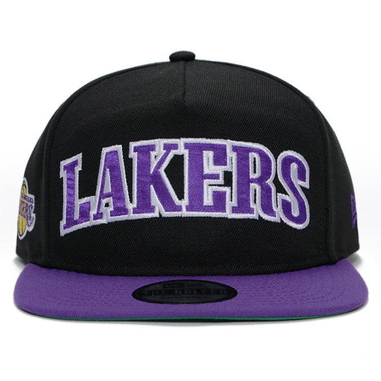 Los Angeles Lakers NBA Black Purple Golfer Adjustable Snapback Cap