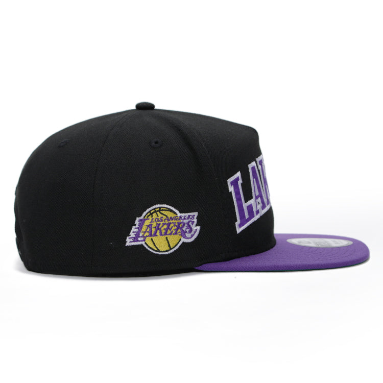 Los Angeles Lakers NBA Black Purple Golfer Adjustable Snapback Cap