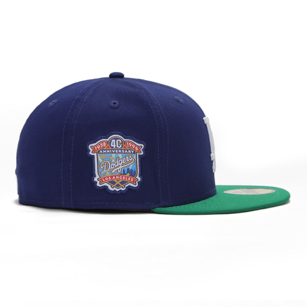 Los Angeles Dodgers MLB Official Team Color Blue Green 59FIFTY Fitted Cap